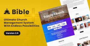 Bible v3.3 – Church Management System With Shop, Donation, Sermon, Blog, Event, Role, Attendance & More