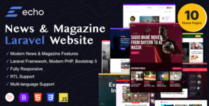 Echo v1.2.0 – News & Magazine Laravel Platform