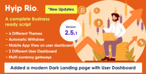 Hyip Rio v2.5.1 – Advanced Hyip Investment Scheme With Ranking System and Automatic Withdraw
