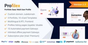 Profilex v2.5.1 – Portfolio Website Builder SAAS (Multitenant)