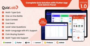QuizLab v2.0 – Complete Quiz Solution with Flutter App and Admin Panel