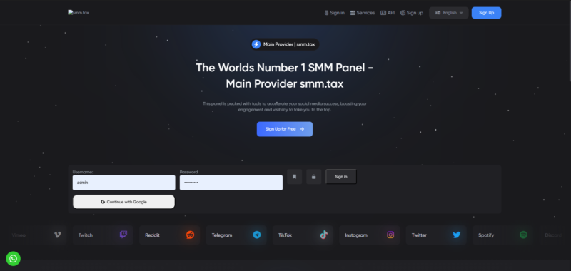 Main SMM Provider Panel official Script