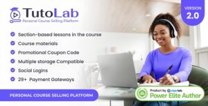 LMS : TutoLab v2.0 – Personal Course Selling Platform