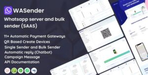 WASender v4.5 – Whatsapp server and bulk sender (SAAS)