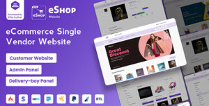 eShop Web v4.4.0 – eCommerce Single Vendor Website | eCommerce Store Website
