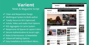 Varient v2.2.1 – News & Magazine Script